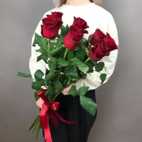 9 длинных роз 130 см