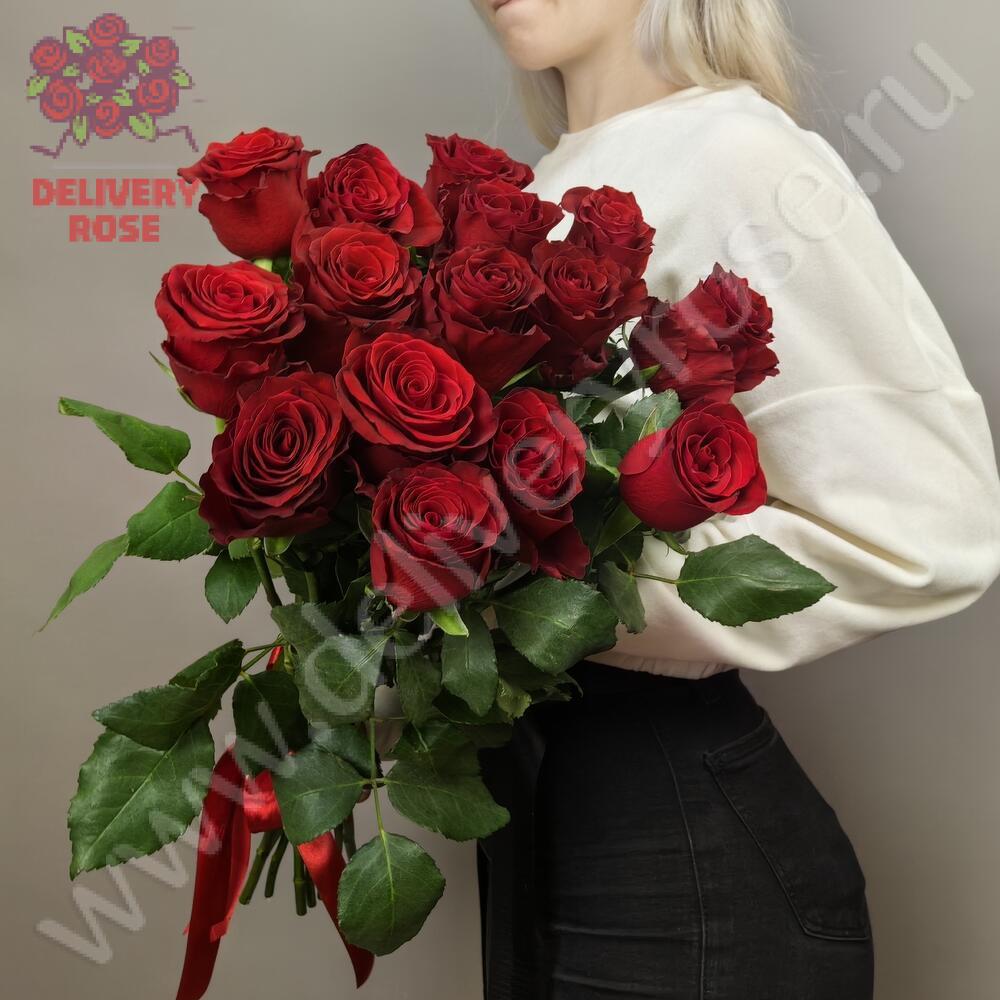 15 длинных роз 140 см